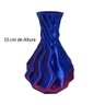 Vaso 3d Torcido Plantas Decorativo 15 Cm - Bicolor Azul e Vermelho - 2