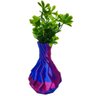 Vaso 3d Torcido Plantas Decorativo 15 Cm - Bicolor Azul e Vermelho - 1
