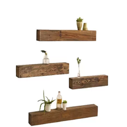 Prateleiras Decorativas Madeira + Suportes Invisíveis - 1