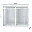 Ver imagem 2 de Janela de Aço de Correr 100x100cm 2 Folhas com Grade Minas Sul MGM Branco