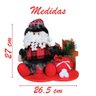 Decoração Natal Papai Noel Tecido Xadrez Natalino 27cm - 2