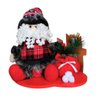 Decoração Natal Papai Noel Tecido Xadrez Natalino 27cm - 1