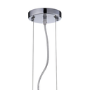 Ver imagem 1 de Pendente / Plafon Soho Cromado e Transparente e Ambar (d)28cm (a)13cm 3xg9 75w - Pd005am