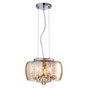 Ver imagem 4 de Pendente / Plafon Soho Cromado e Transparente e Ambar (d)28cm (a)13cm 3xg9 75w - Pd005am