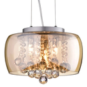 Ver imagem 2 de Pendente / Plafon Soho Cromado e Transparente e Ambar (d)28cm (a)13cm 3xg9 75w - Pd005am