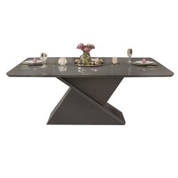 Mesa Zafira Tampo Chanfrado 2.0m x 1.0m x 0,03m Cinza Urbrano DJ Móveis DJ Moveis - 1