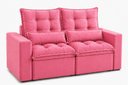 Ver imagem 1 de Sofá Retrátil e Reclinável 1,50m em Tecido Suede Rosa