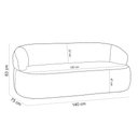 Ver imagem 6 de Sofá 2 Lugares Orgânico Sala de Estar Living 140cm Carmen F04 Bouclê Bege - Lyam Decor