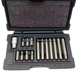 Jogo de Bits Torx Encaixe 1/2 Stels