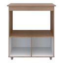 Ver imagem 3 de Balcão Cozinha para Forno Micro-ondas Multiuso Angel 02 Portas Savana Preto - Desk Design