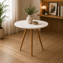Ver imagem 6 de Conjunto Mesa de Jantar Redonda 70cm com 3 Cadeiras Mônaco Rattan - Branco e Nude