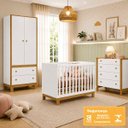 Ver imagem 2 de Kit de Guarda Roupa 5055 com Comoda Flora 5135 e Berço 4315