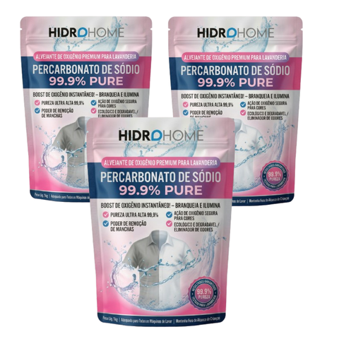 Percabonato de Sodio 100% Puro Kit 3kg Alvejante Tira Manchas Limpeza Profunda