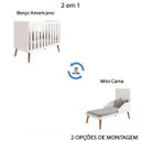 Ver imagem 4 de Kit Quarto Bebê Berço Americano 2 em 1 e Comoda Sapateira Isis Areia Fosco Infantil Pés Retrô Reller