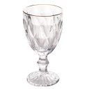 Ver imagem 4 de Jogo 6 Taças Diamante Transparente Borda Dourada 340ml