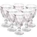Ver imagem 1 de Jogo 6 Taças Diamante Transparente Borda Dourada 340ml