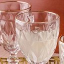 Ver imagem 3 de Jogo 6 Taças Diamante Transparente Borda Dourada 340ml