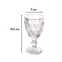 Ver imagem 5 de Jogo 6 Taças Diamante Transparente Borda Dourada 340ml