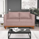 Ver imagem 2 de Kit Sofá 3 Lugares e 2 Poltronas Europa 180 cm Estilo Conforto e Elegância Linho Rosê - Amarena