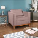Ver imagem 3 de Kit Sofá 3 Lugares e 2 Poltronas Europa 180 cm Estilo Conforto e Elegância Linho Rosê - Amarena