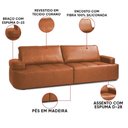 Ver imagem 2 de Sofá Afonso 3 Lugares Retrátil e Reclinável 216cm Caramelo D'Rossi