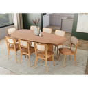 Ver imagem 2 de Cadeira Orgânica Fluire Tela Sextavada Assento Estofado Courino Caramelo Madeira Maciça Cor Freijó