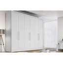 Ver imagem 1 de Guarda Roupa Casal 6 Portas e 6 Gavetas New Vértice/messina Branco - Novo Horizonte