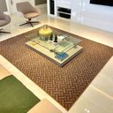 Ver imagem 2 de Tapete Carpete Elegante Trama 1,00 X 1,50 Titulos Cor Marrom