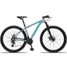 Bicicleta 29 Drais Color 24V Aro 29 Câmbios Shimano Freio a Disco MTB Aluminio - Laranja+Preto - 19 - 1