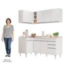Ver imagem 6 de Armário de Cozinha Modulado de Canto Direito 4 Peças Cp38 Balcão com Tampo Branco - Lumil Lumil Móve