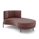 Ver imagem 2 de Sofá Chaise Lado Direito Downey Sala de Estar Veludo Rosê G15 - Gran Belo