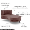 Ver imagem 3 de Sofá Chaise Lado Direito Downey Sala de Estar Veludo Rosê G15 - Gran Belo