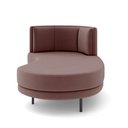 Ver mais imagens de Sofá Chaise Lado Direito Downey Sala de Estar Veludo Rosê G15 - Gran Belo