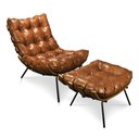 Ver imagem 1 de Kit Poltrona Costela com Puff para Sala Couríssimo Nozes