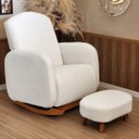 Ver imagem 6 de Poltrona Amamentação Organica - Organite com Puff Canoa Boucle Bege- Larbelle Móveis