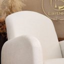 Ver imagem 4 de Poltrona Amamentação Organica - Organite com Puff Canoa Boucle Bege- Larbelle Móveis