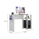 Ver imagem 7 de Mesa Gamer Slim para Escritório 108 cm Peternella: Branco