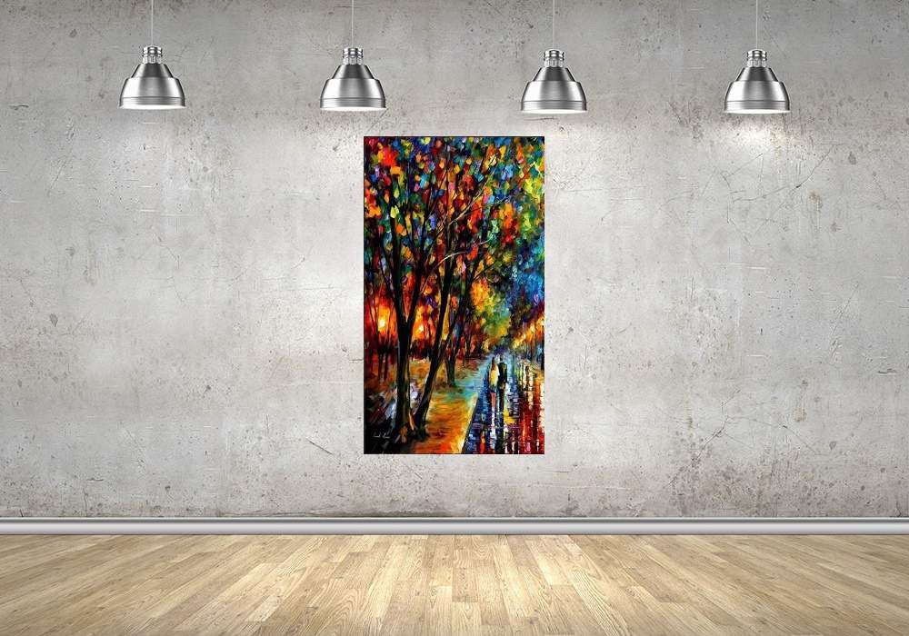 Quadro Pintura Tela Cidade Paisagem Urbana 4302: 190cm (A) x 110cm (L) - 4