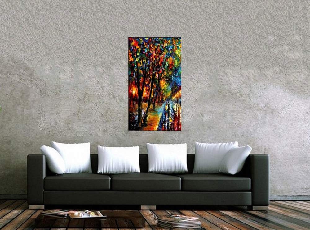 Quadro Pintura Tela Cidade Paisagem Urbana 4302: 190cm (A) x 110cm (L) - 2