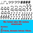 Ver imagem 2 de Adesivo Decorativo Notas Musicais