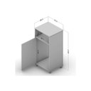 Ver imagem 2 de Balcão Lavanderia P/ Água C/ 1 Porta 42cm Branco - Politorno