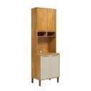 Ver imagem 2 de Paneleiro 70 cm Trebbiano 4 Portas 100% MDF Amêndoa/Off White - Rio Doce