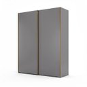 Ver imagem 2 de Guarda Roupa Veneto em MDF 183x230cm 2 Portas 3 Gavetas Cinza 1001