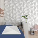 Ver imagem 1 de 12 Placas 3d Pvc Painel Trapézio Revestimento Parede 50x50cm Modelo:branco