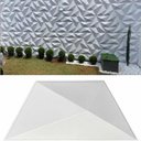 Ver imagem 3 de 12 Placas 3d Pvc Painel Trapézio Revestimento Parede 50x50cm Modelo:branco
