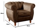 Ver imagem 5 de Poltrona Realeza Chesterfield Cadeira Vintage Decoração Retrô - Veludo Marrom
