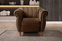 Ver imagem 4 de Poltrona Realeza Chesterfield Cadeira Vintage Decoração Retrô - Veludo Marrom