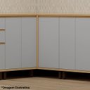 Ver imagem 5 de Balcão Canto Reto para Cozinha 1 Porta Mdp/mdf Aurora Cinza Cristal