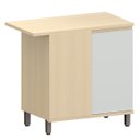Ver imagem 1 de Balcão Canto Reto para Cozinha 1 Porta Mdp/mdf Aurora Cinza Cristal