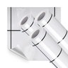 Kit 3 Rolos Papel Parede Adesivo Azulejo Metro Branco 15m - 1